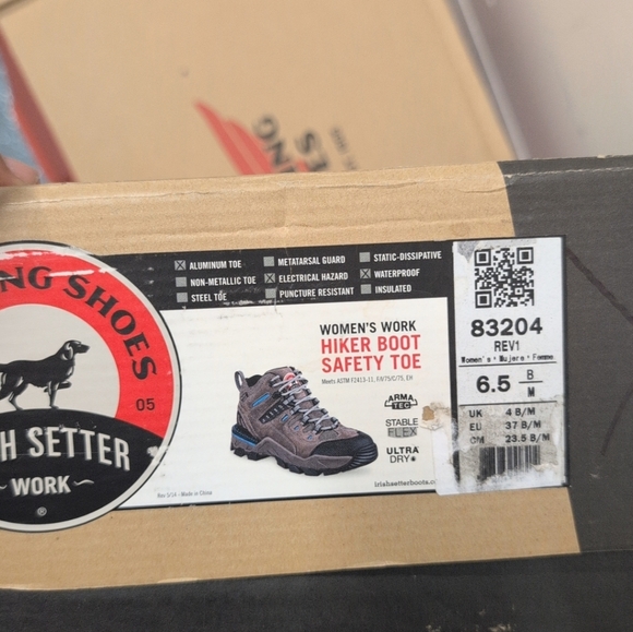 Irish Setter Women's Work Hiker Boots - Brown and Blue Size 6.5 - Picture 3 of 3